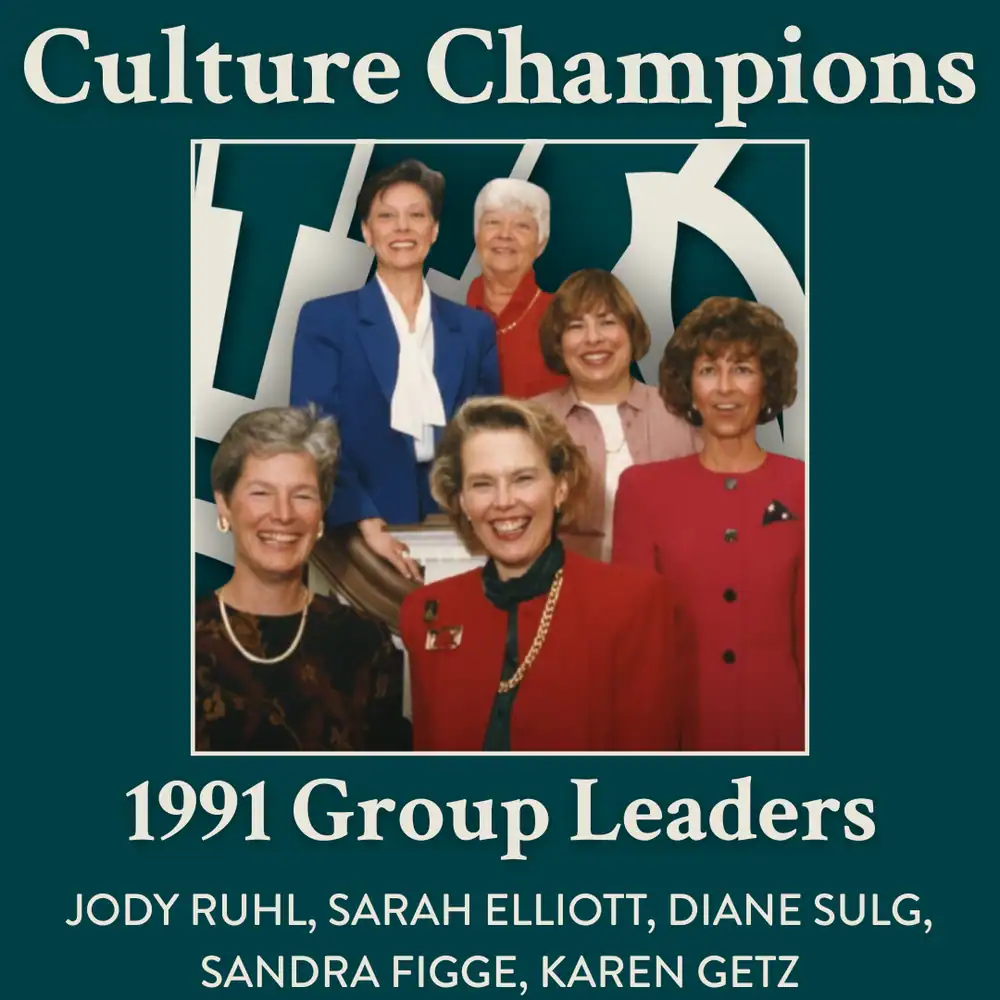 Group of women leaders from 1991, representing cultural achievements and leadership.