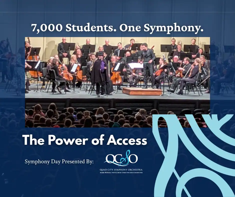 Orchestra performing on stage during Symphony Day event at The Cultural Trust.
