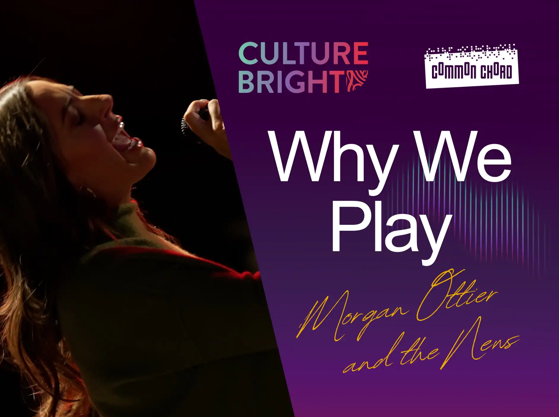 Cultural Trust event poster for "Why We Play" featuring Morgan Otter and the Men.